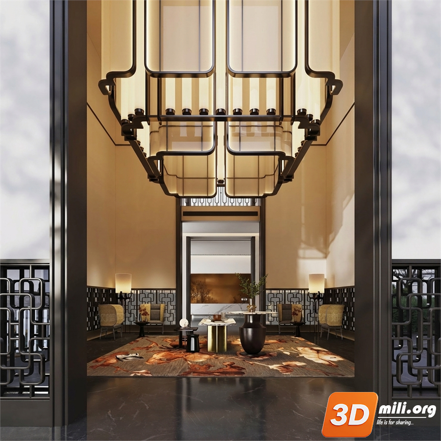 Lobby Decoration Skp Files 